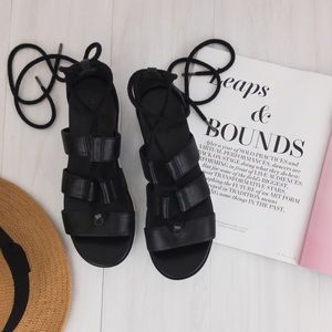 MICHAEL Michael Kors • Black Gladiator Sandals
